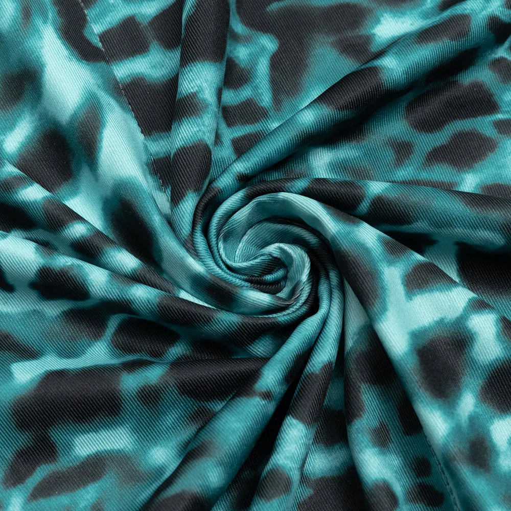 LEOPARD PRINT CUT OUT MERMAID HEM MAXI DRESS Gloria Lanvin