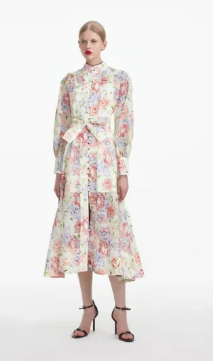 liane floral-print flared midi dress Gloria Lanvin
