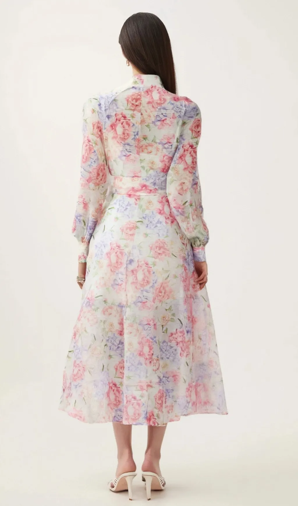 liane floral-print flared midi dress Gloria Lanvin