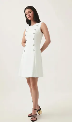 Lili Crystal button-embellished mini dress Gloria Lanvin