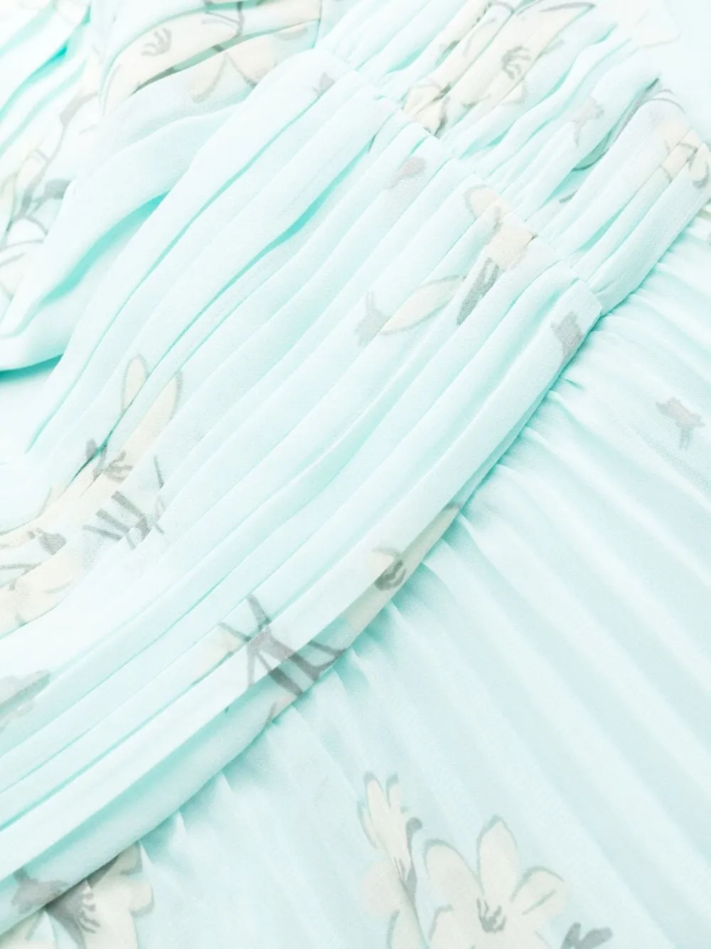 LINDSAY FLORAL-PRINT CHIFFON MIDI DRESS IN BLUE Gloria Lanvin
