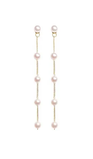 LONG PEARL TASSEL EARRINGS Gloria Lanvin
