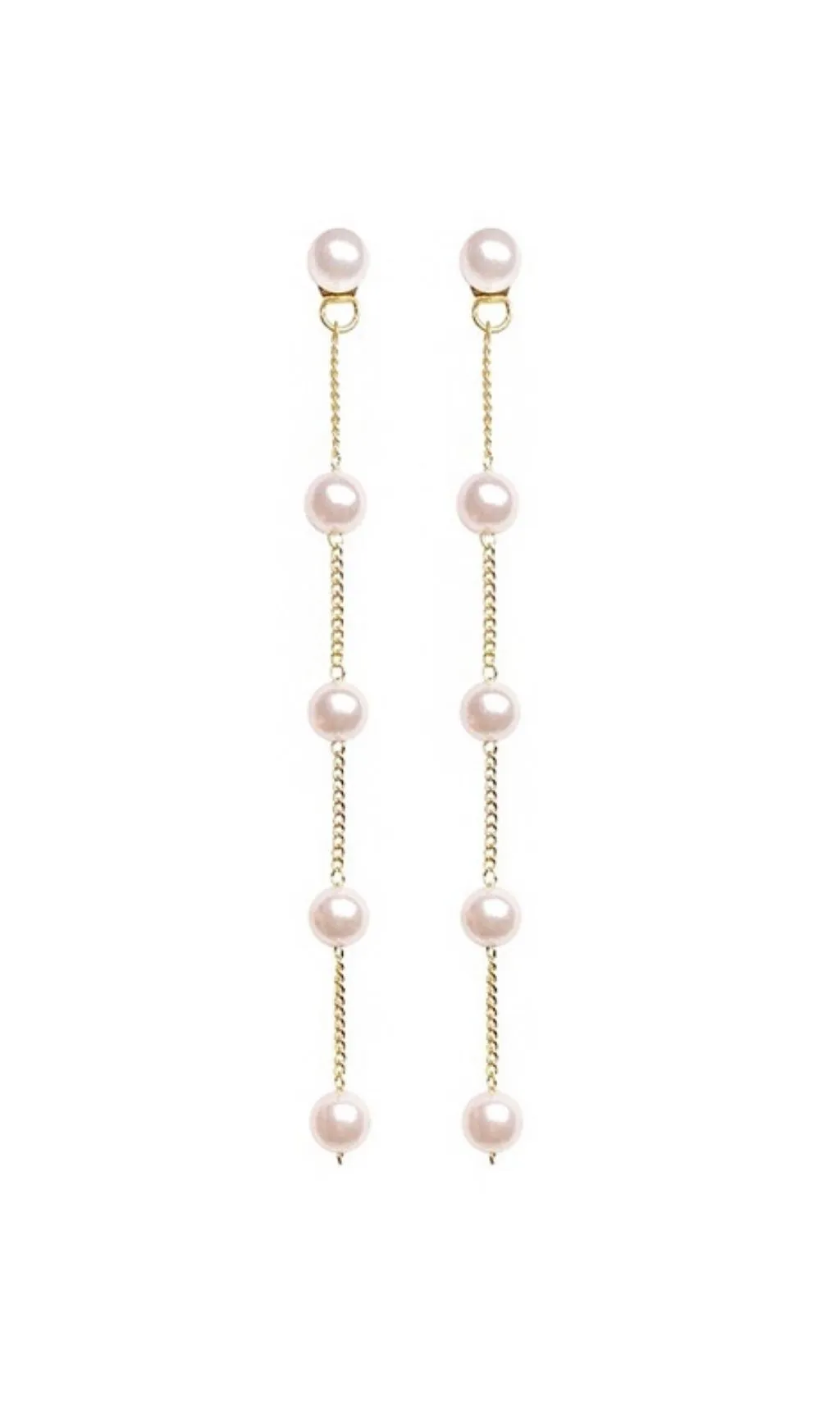 LONG PEARL TASSEL EARRINGS Gloria Lanvin