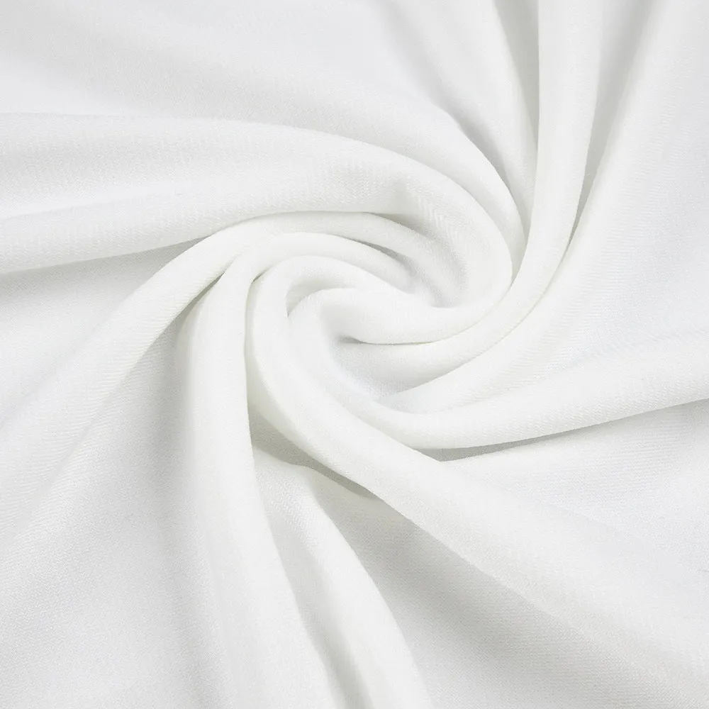long sleeve draped cowl neck maxi dress in white Gloria Lanvin