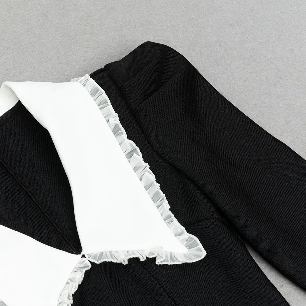 LONG SLEEVE LACE COLLAR MAXI DRESS Gloria Lanvin