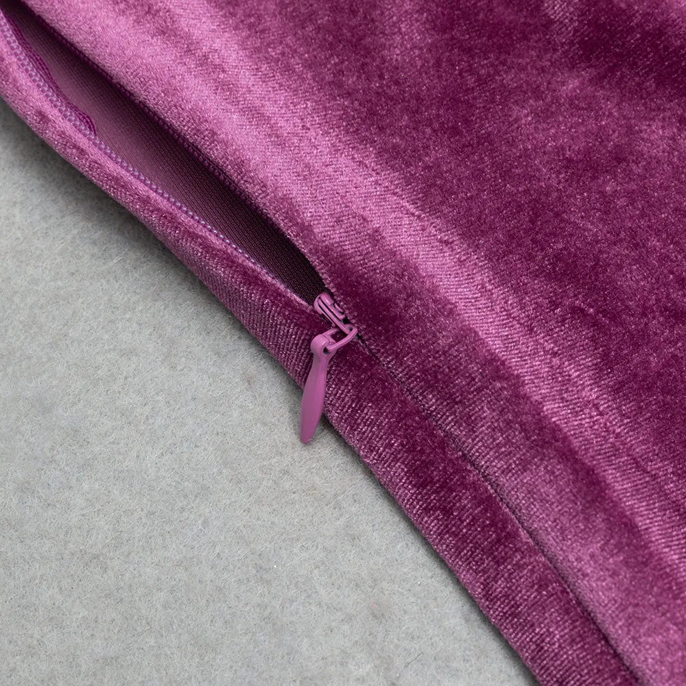 LONG SLEEVE MAXI VELVET DRESS MAGENTA Gloria Lanvin