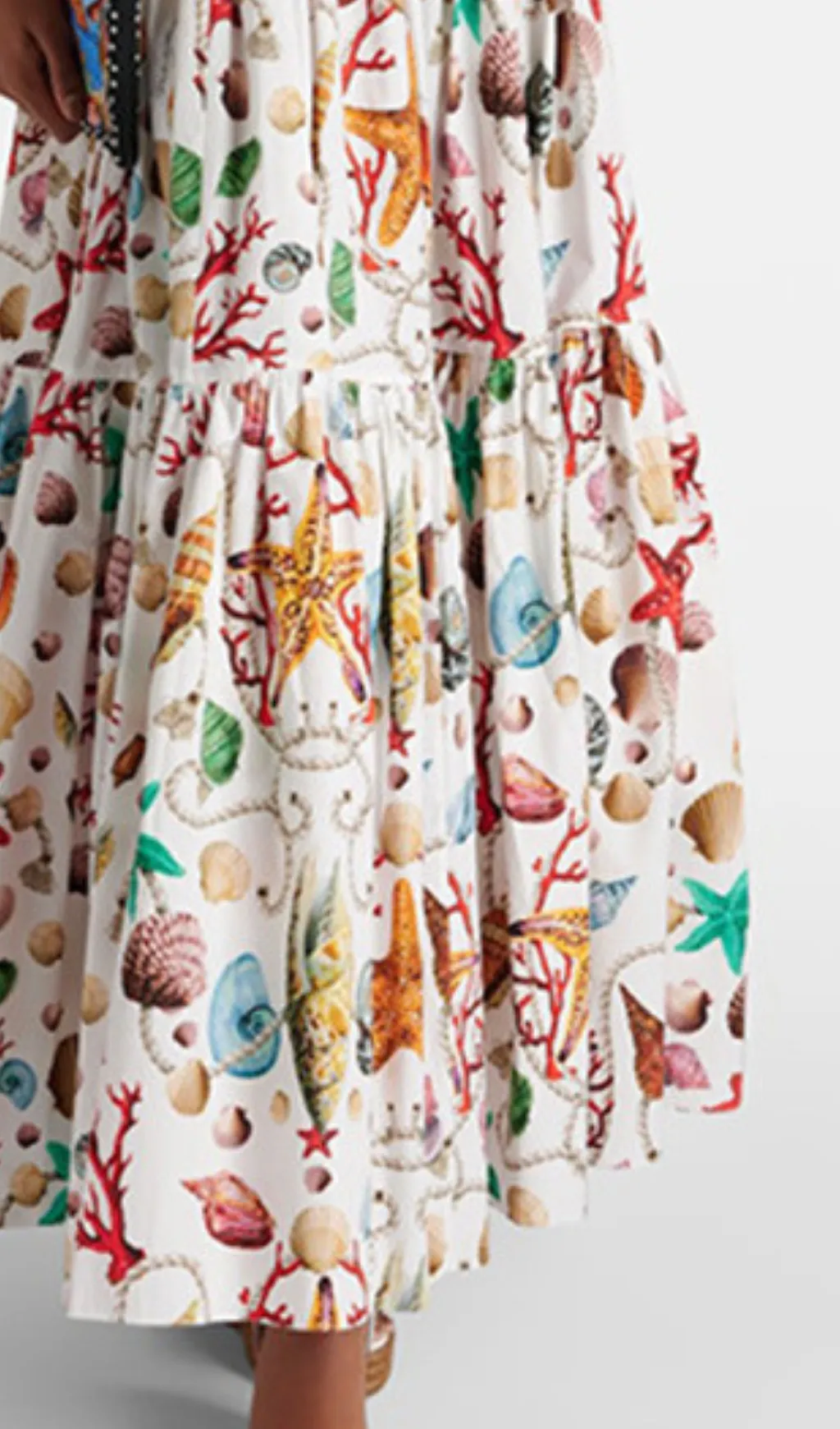 LOUISE CAPRI PRINTED HIGH-RISE COTTON MAXI DRESS Gloria Lanvin