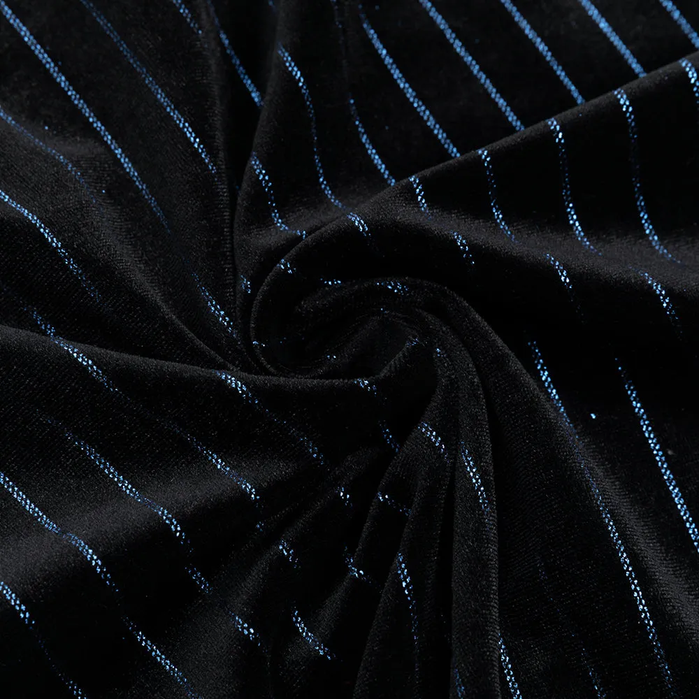 LOW-CUT LONG-SLEEVED STRIPED BODYCON MAXI DRESS Gloria Lanvin