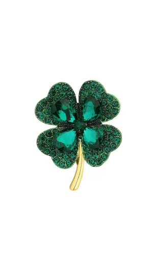 LUCKY CLOVERS SHAPED BROOCH Gloria Lanvin
