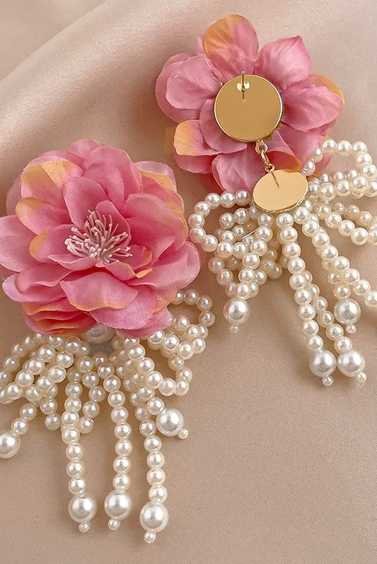 Lydia Floral Pearl Earrings Gloria Lanvin