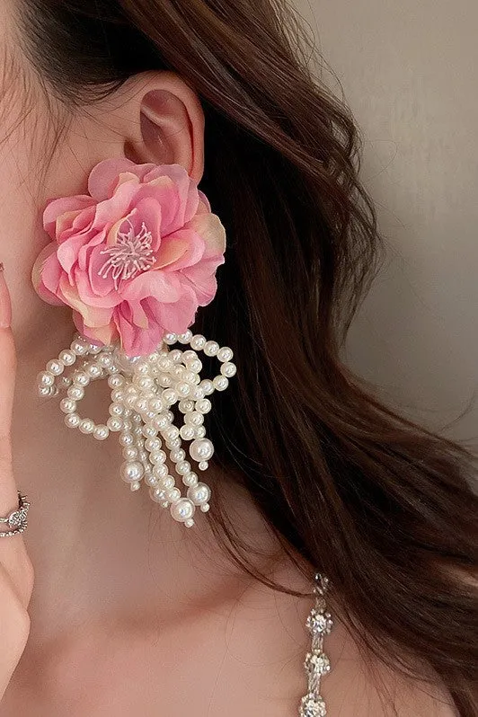 Lydia Floral Pearl Earrings Gloria Lanvin