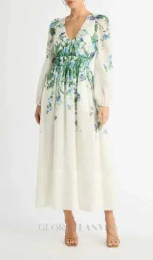 MADRID FLORAL PRINT MIDI DRESS Gloria Lanvin