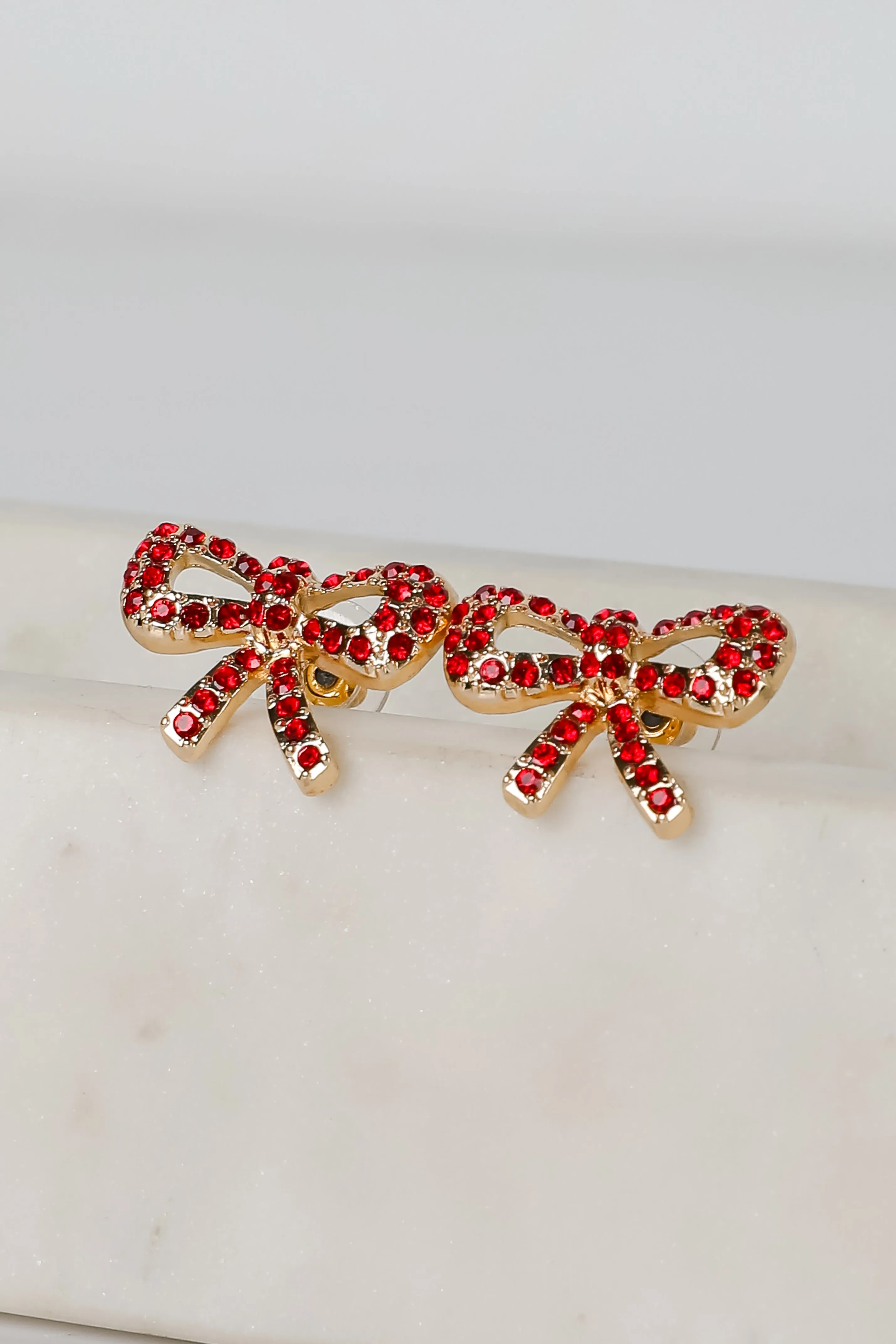 Maeve Rhinestone Bow Earrings