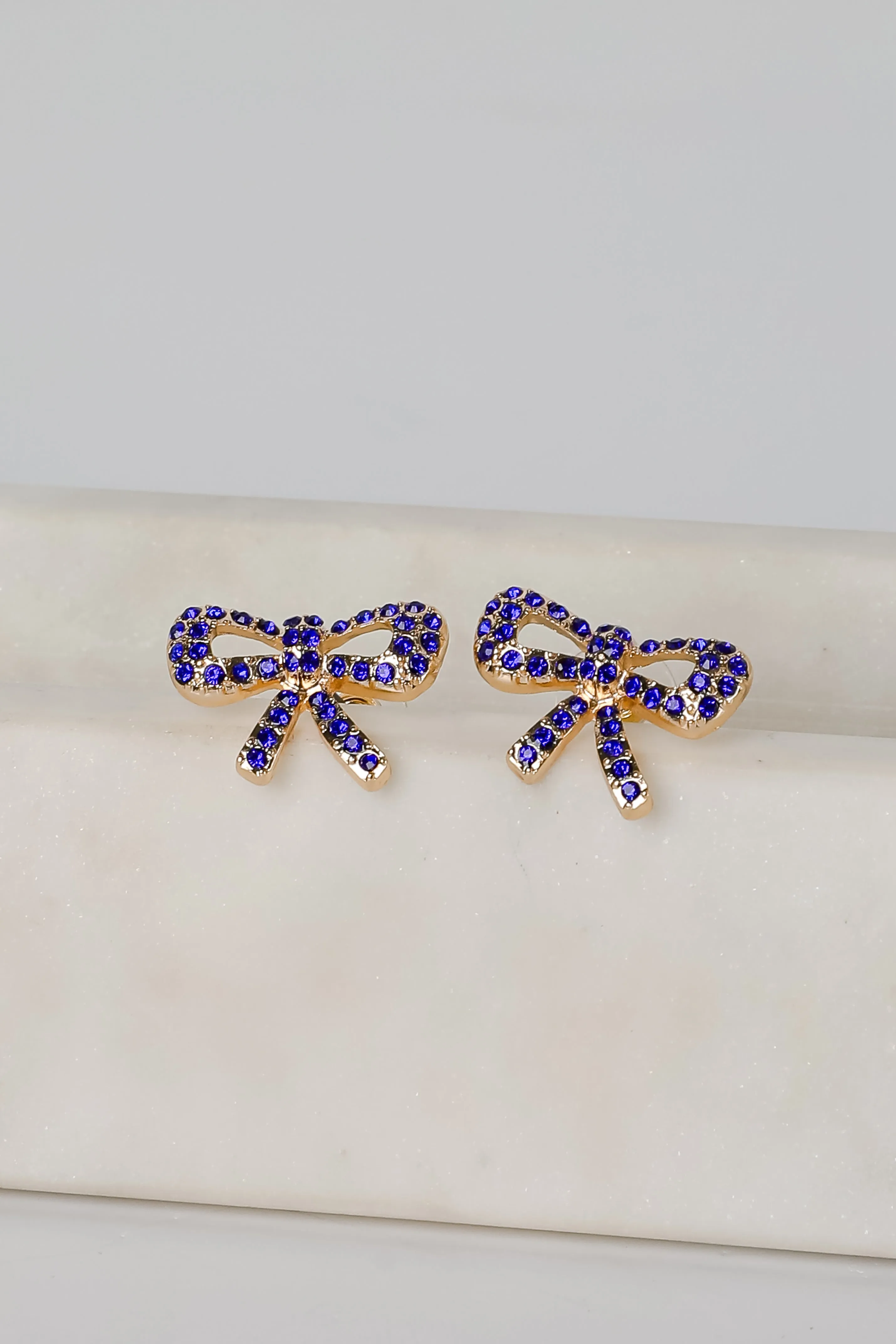 Maeve Rhinestone Bow Earrings