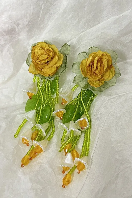 Makayla Floral Bead Earrings Gloria Lanvin