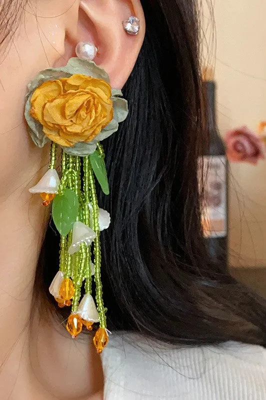 Makayla Floral Bead Earrings Gloria Lanvin