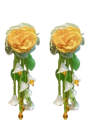 Makayla Floral Bead Earrings Gloria Lanvin