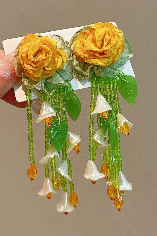 Makayla Floral Bead Earrings Gloria Lanvin