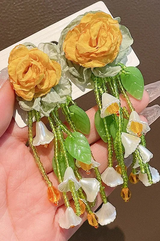 Makayla Floral Bead Earrings Gloria Lanvin