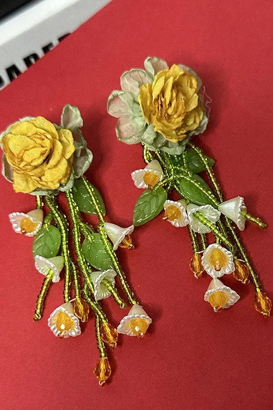 Makayla Floral Bead Earrings Gloria Lanvin