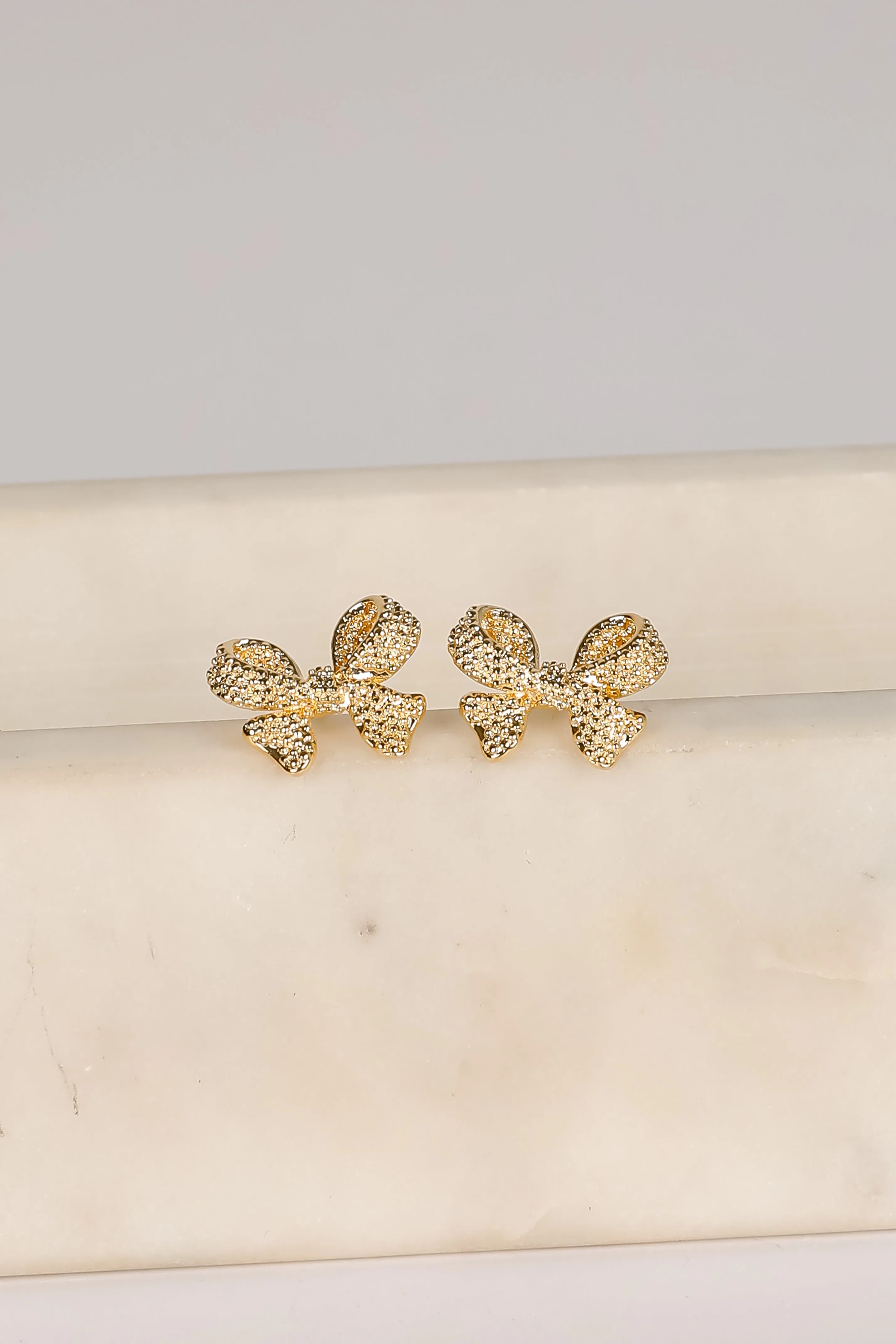Mckenna Gold Bow Earrings