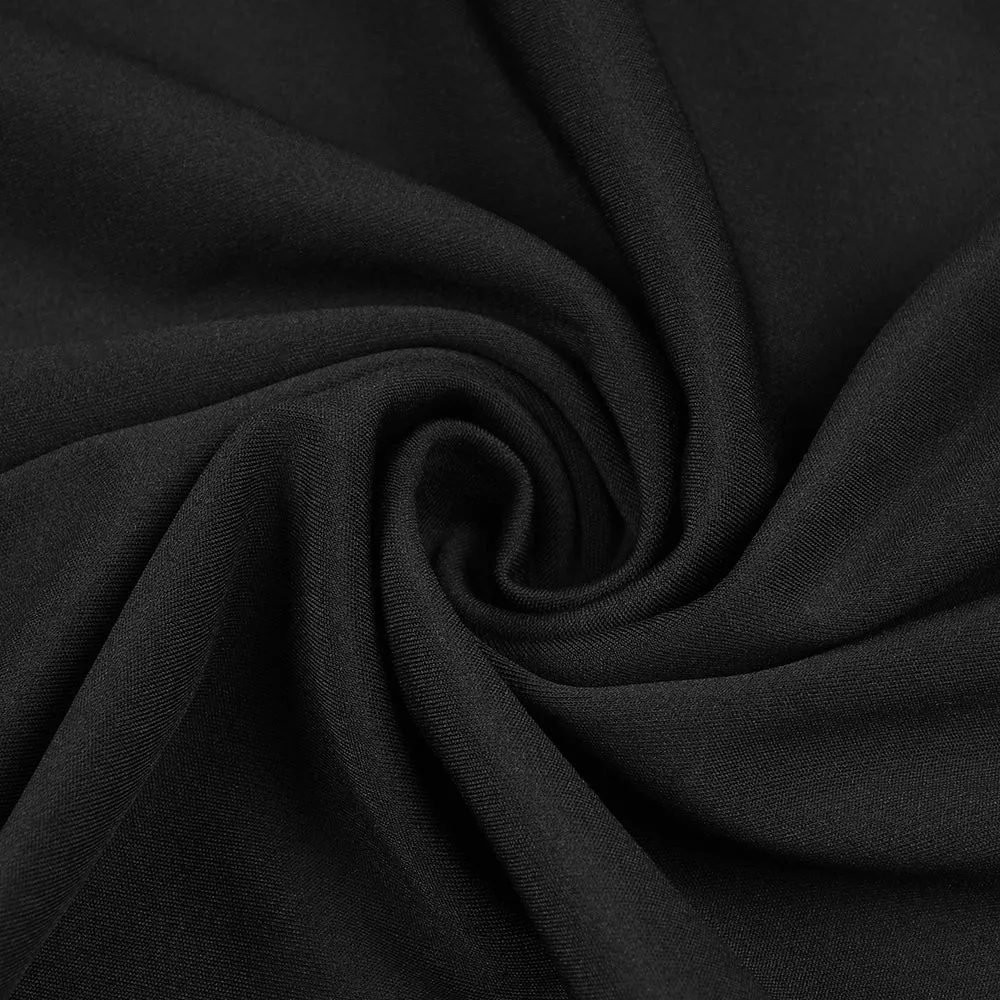 MERRY BLACK SHEER MESH UPPER PONTE LOWER MAXI DRESS Gloria Lanvin