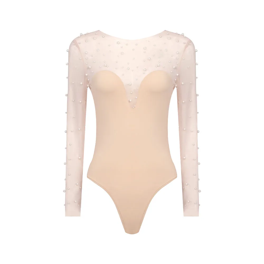 MESH PEARL JUMPSUIT TWO PIECE Gloria Lanvin