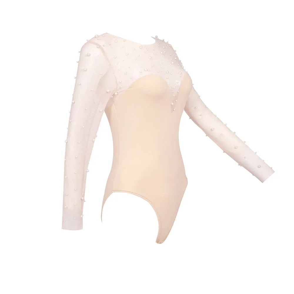 MESH PEARL JUMPSUIT TWO PIECE Gloria Lanvin