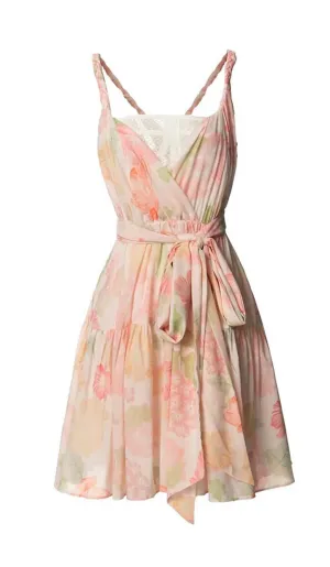 MIAMI FLORAL MINI DRESS IN PINK Gloria Lanvin