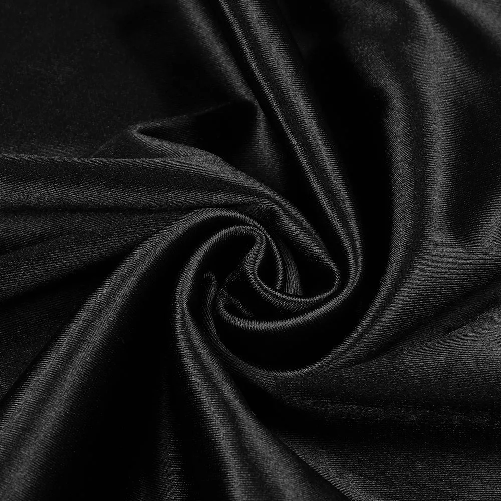 MIGNON SATIN BELT BACKLESS PEARL EMBELLISHED MAXI DRESS IN BLACK Gloria Lanvin