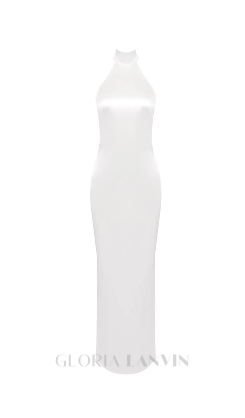 MIGNON SATIN BELT BACKLESS PEARL EMBELLISHED MAXI DRESS IN WHITE Gloria Lanvin