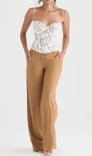 MILA IVORY LACE UNDERWIRED CORSET TOP Gloria Lanvin