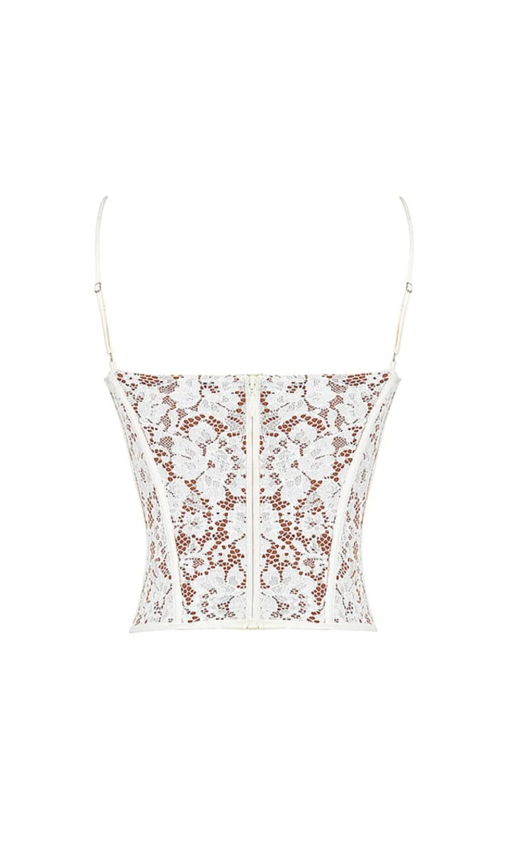 MILA IVORY LACE UNDERWIRED CORSET TOP Gloria Lanvin
