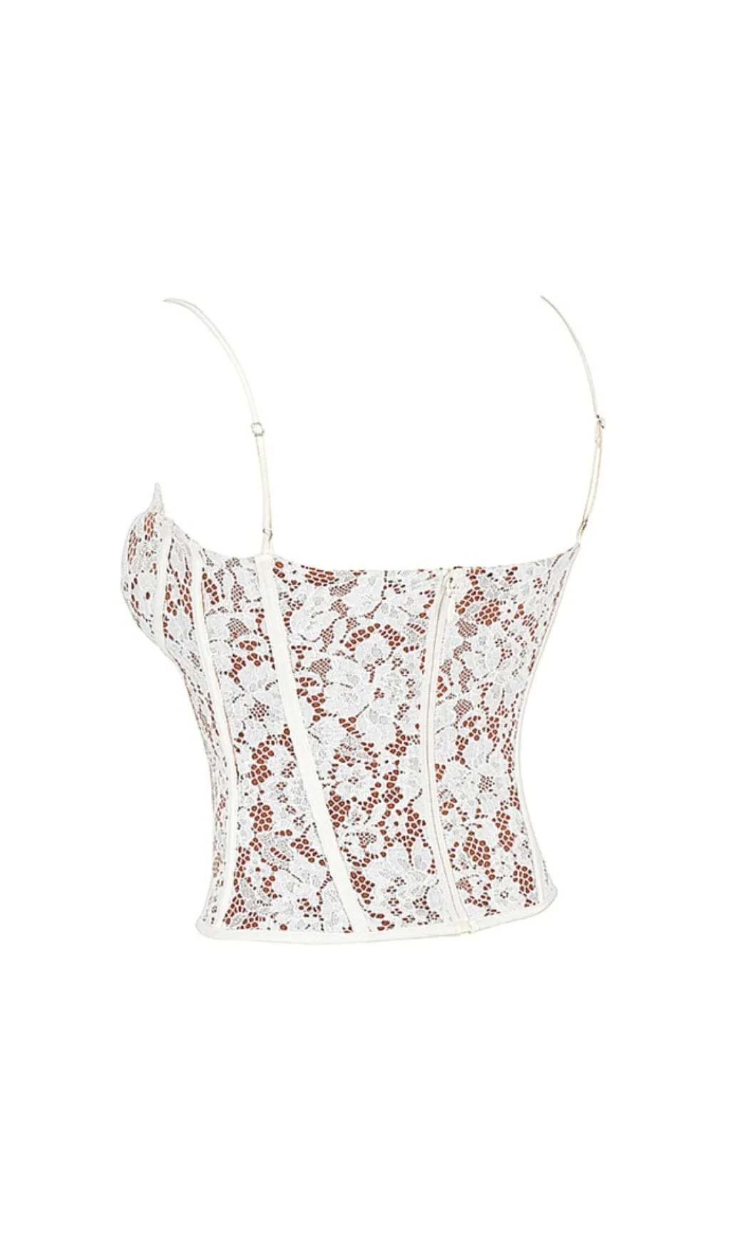 MILA IVORY LACE UNDERWIRED CORSET TOP Gloria Lanvin