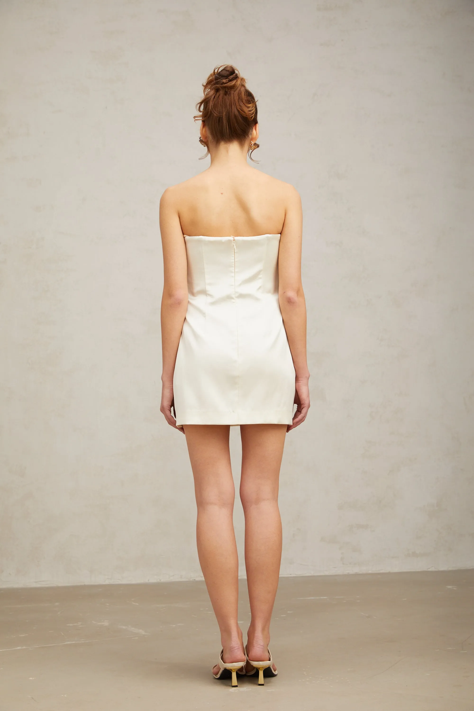 milie light-yellow floral-appliqu mini dress Gloria Lanvin