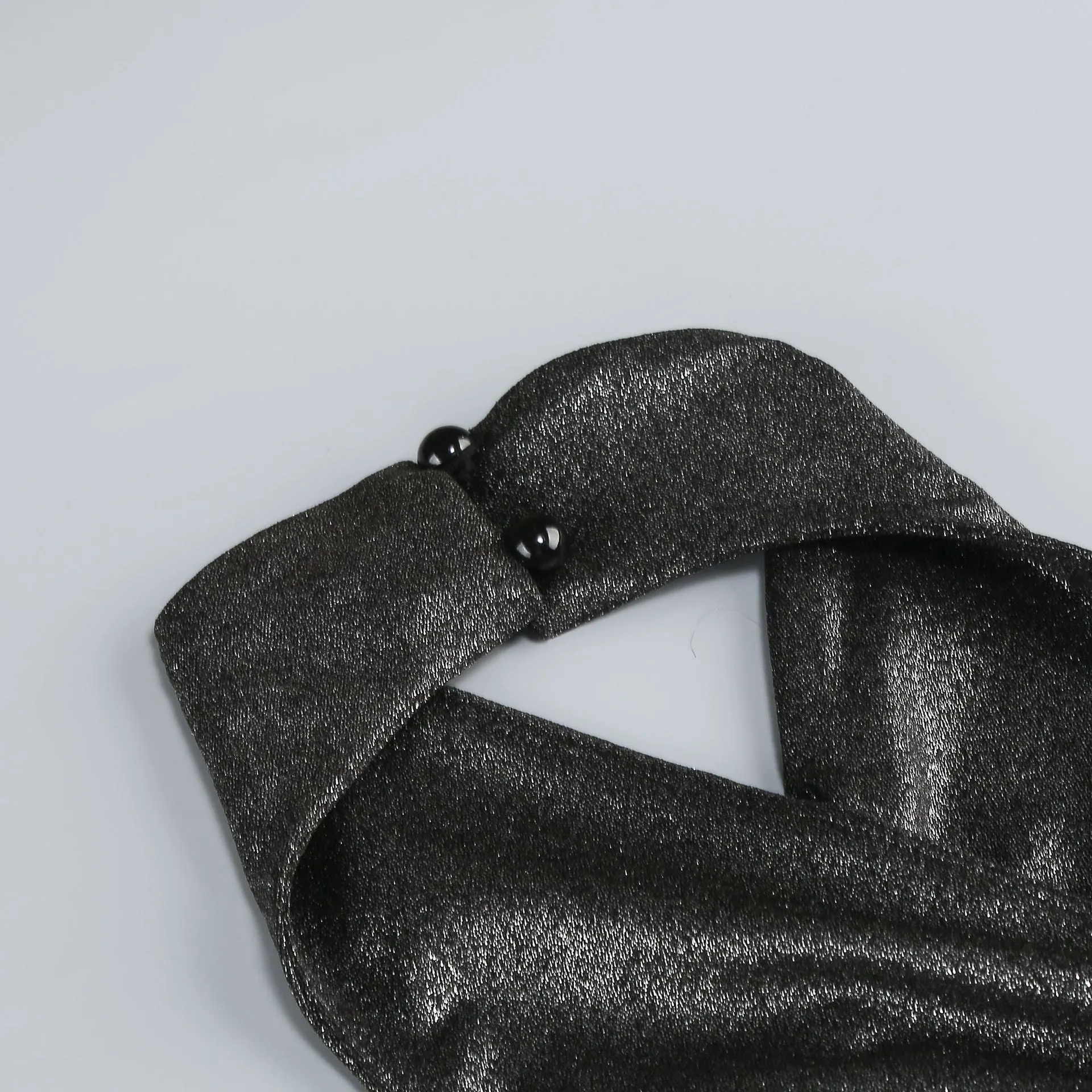 mirabelle halter jumpsuit in black silver Gloria Lanvin