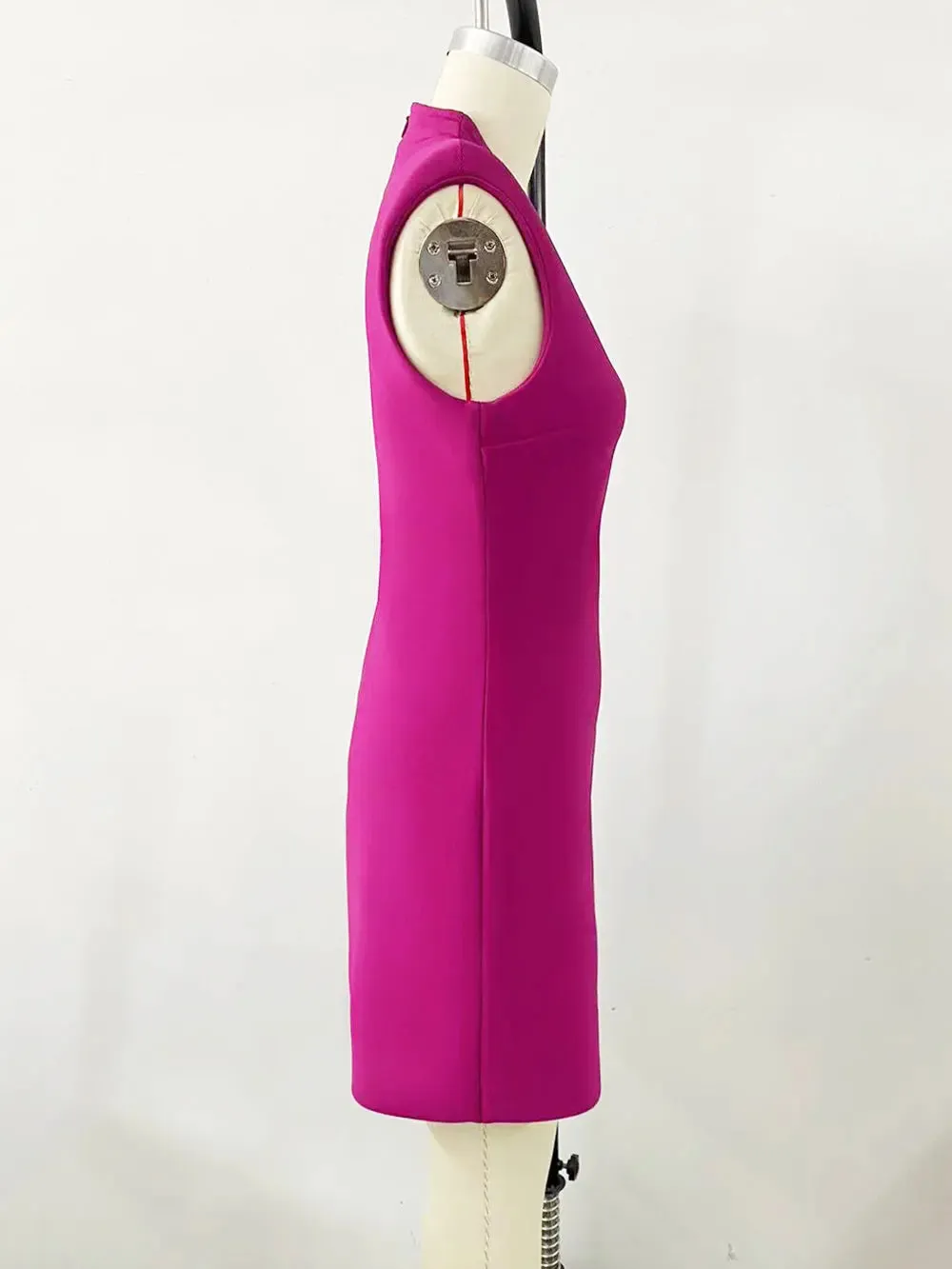 MIRABELLE ROSE RED V-NECK BANDAGE MINI DRESS Gloria Lanvin
