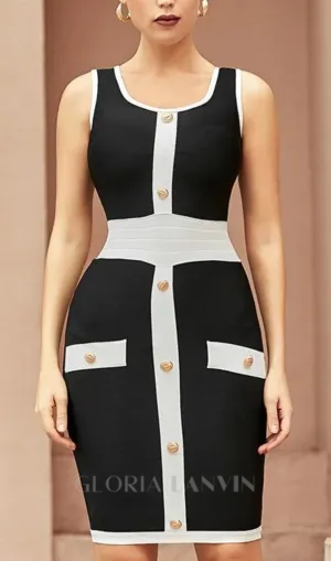 MOLLY KNIT SHEATH MINI DRESS Gloria Lanvin