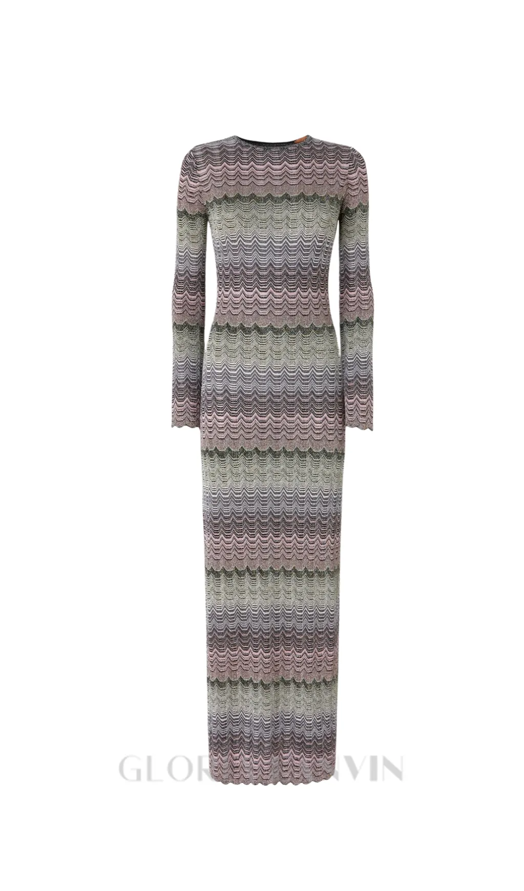 multicolor maxi dress with lam greek motif Gloria Lanvin