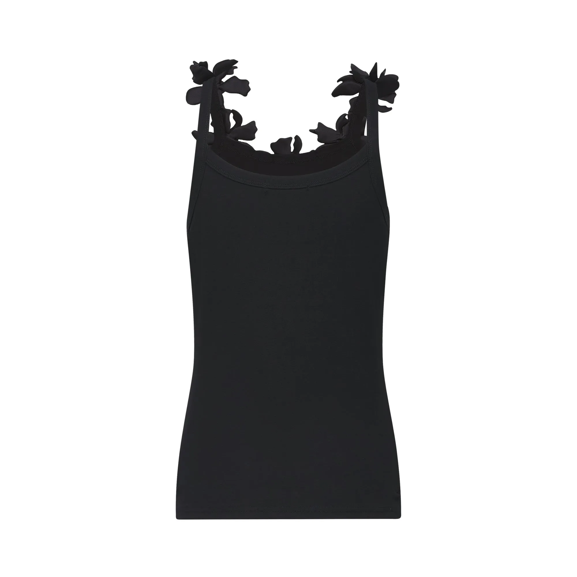 Nalini black faux-flower top Gloria Lanvin