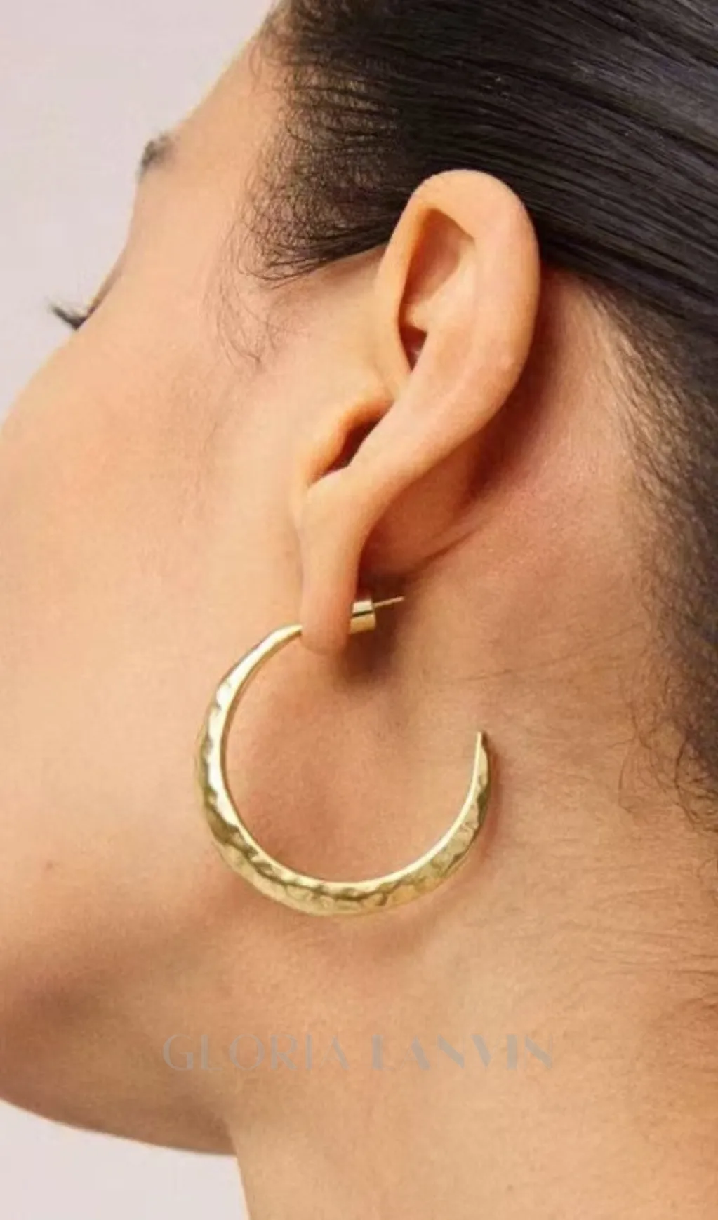 Needle Earrings in gold Gloria Lanvin