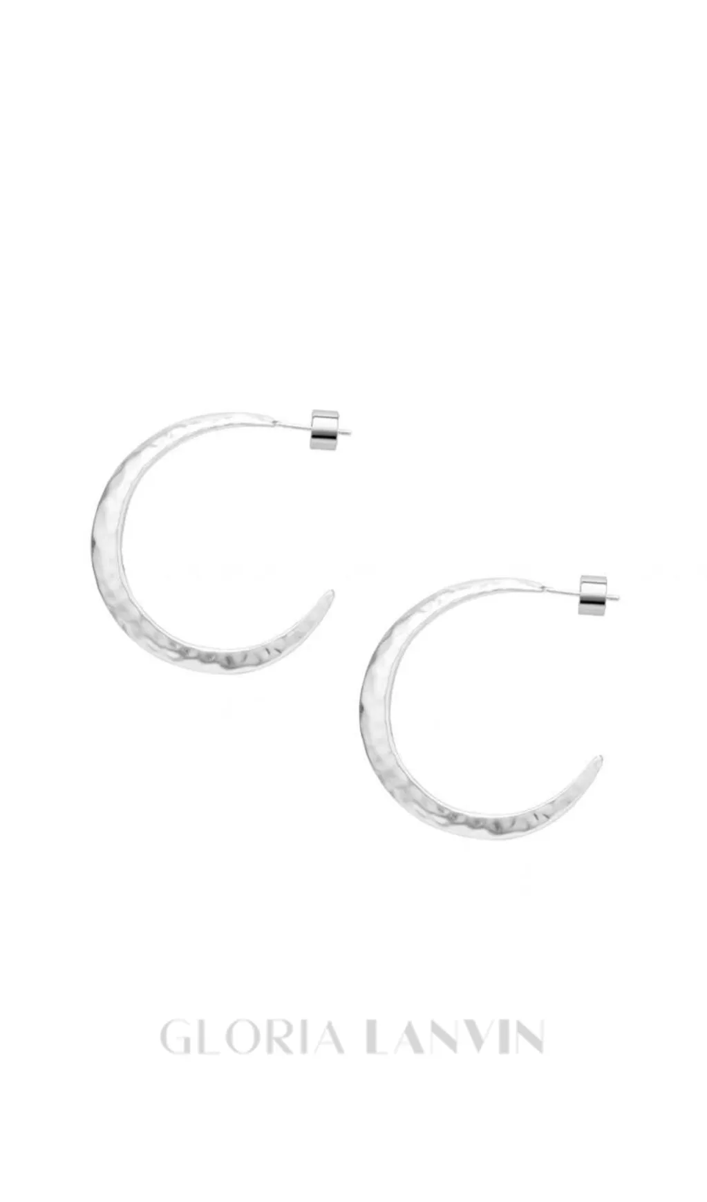 Needle Earrings in silver Gloria Lanvin
