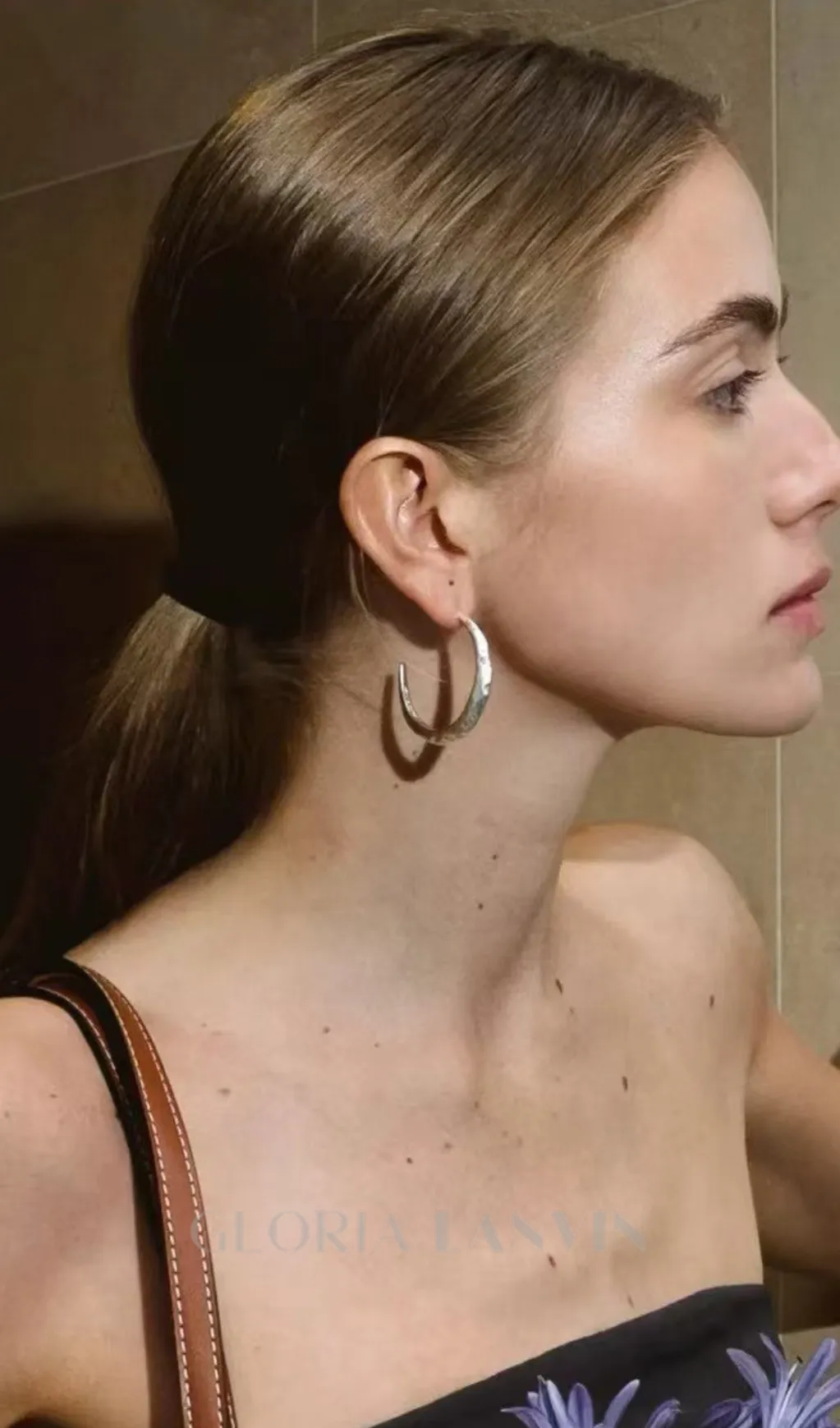 Needle Earrings in silver Gloria Lanvin