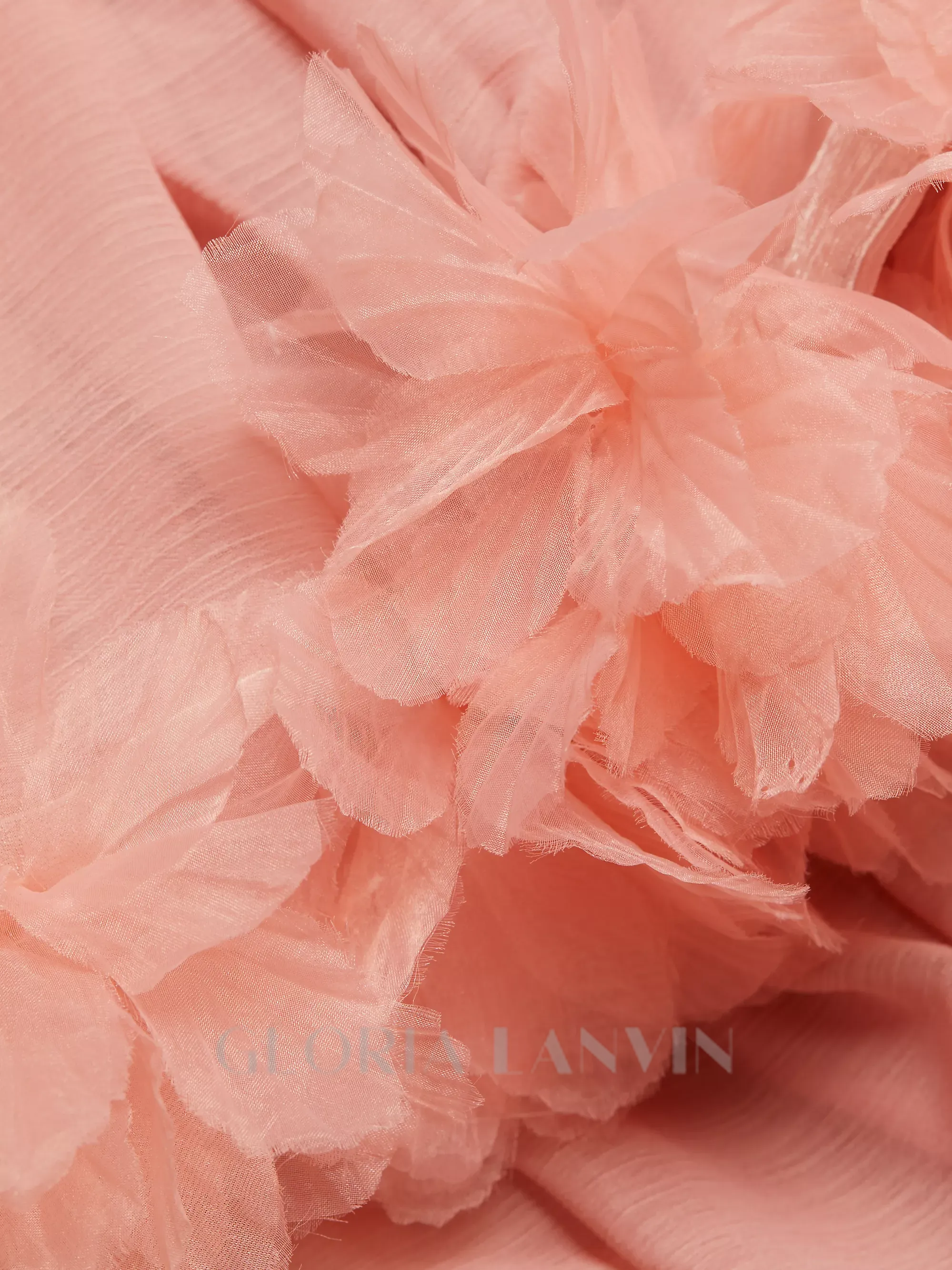NEREIDA TIERED MIDI DRESS IN PALE ORANGE Gloria Lanvin