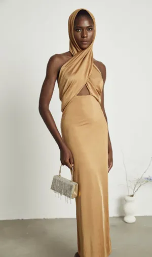 Neri hooded cut-out maxi dress Gloria Lanvin
