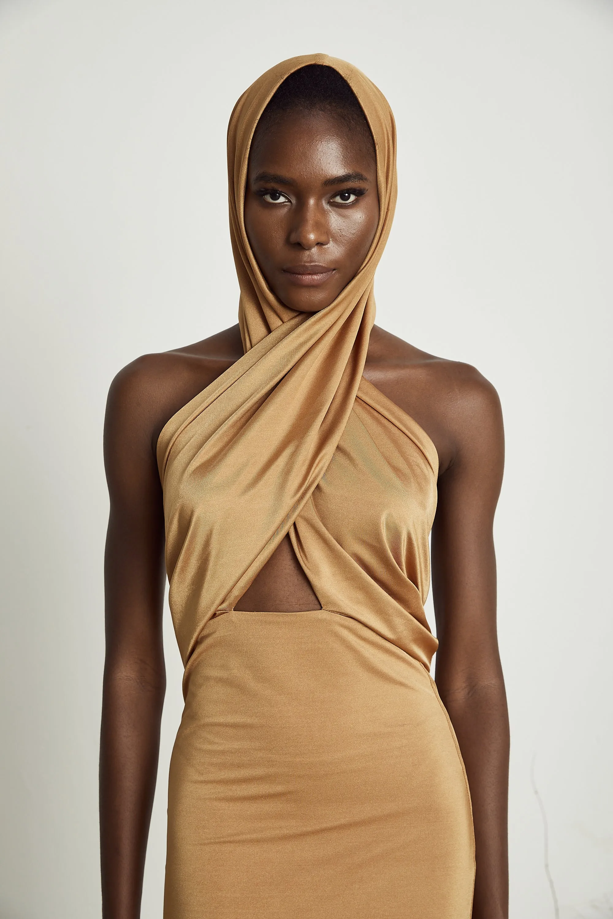 Neri hooded cut-out maxi dress Gloria Lanvin