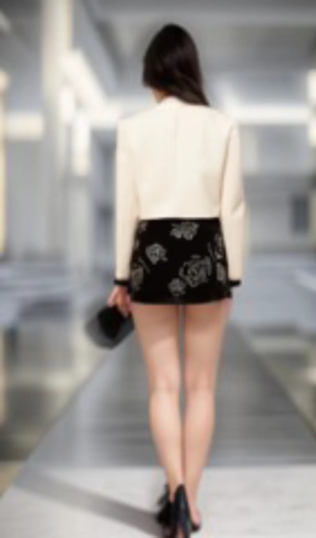 Nerina white crystal-embellished tweed jacket Gloria Lanvin