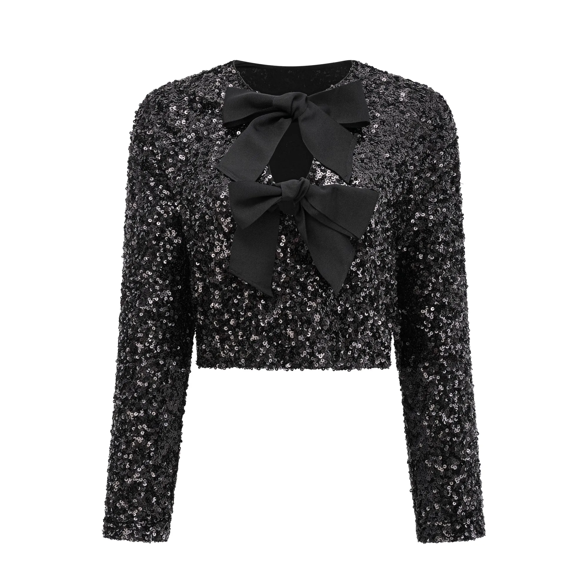 Nerissa tie-front sequinned jacket Gloria Lanvin