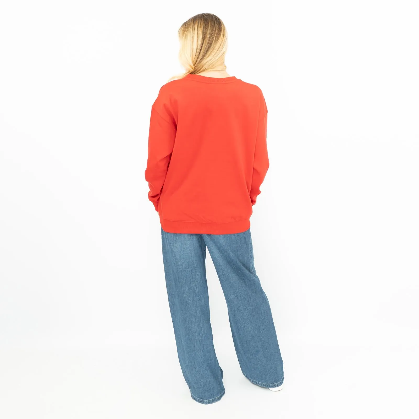 New Look Womens Red Oversized Sweatshirt Tops
