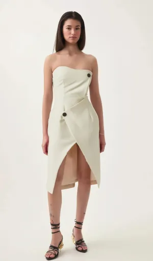 Noele white off-shoulder midi dress Gloria Lanvin